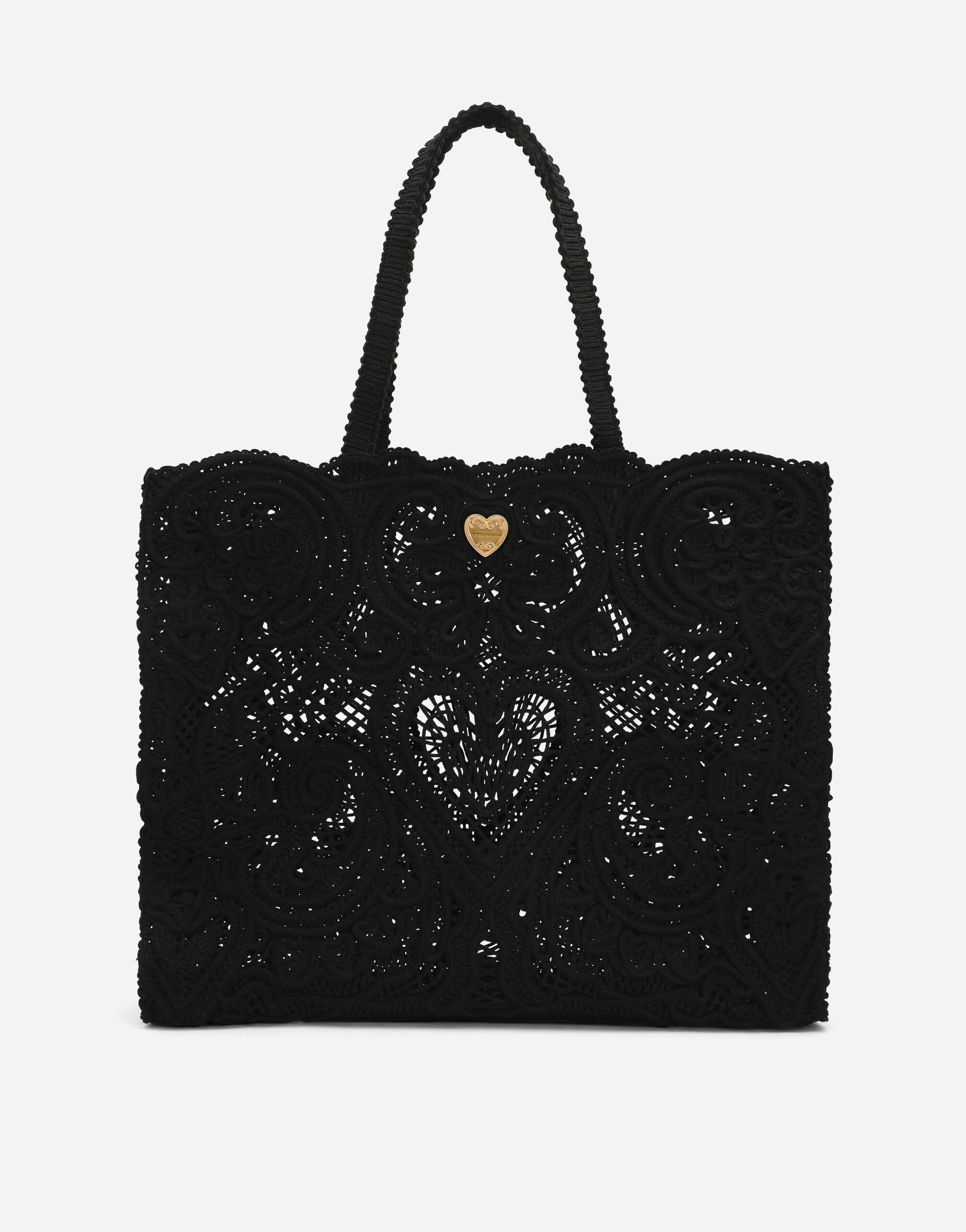 Dolce & Gabbana Große tasche aus kordelspitze Mehrfarbig BB7270AR355