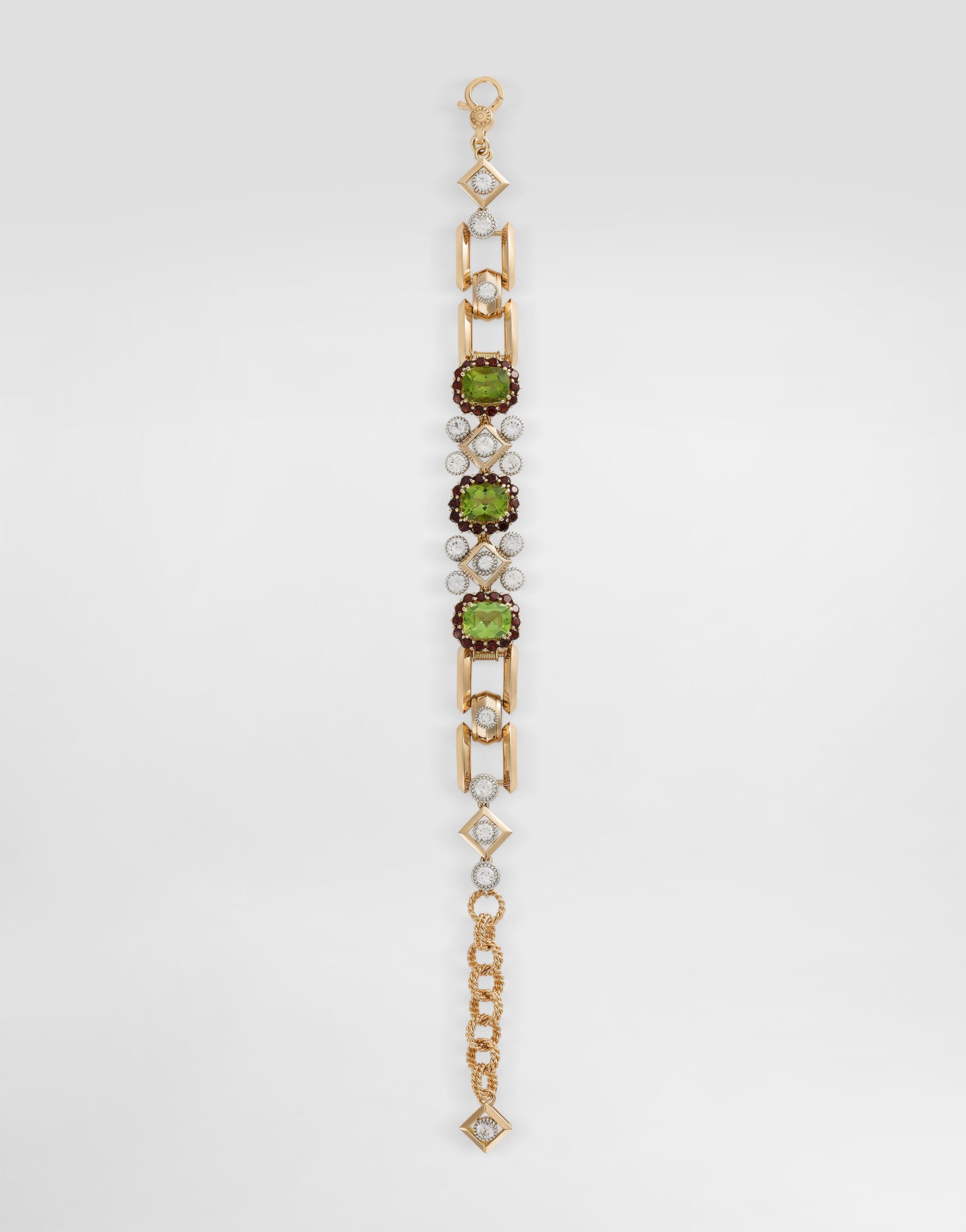 ゴールドブレスレット：ストーン＆ダイヤモンド | DG®