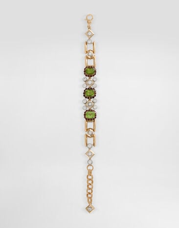 Dolce & Gabbana Eleganza Bracelet 18-carat white and yellow gold, peridots, garnets and sapphires Dolce & Gabbana Eleganza Bracelet 18-carat white and yellow gold, peridots, garnets and sapphires WBSA6GWPER1