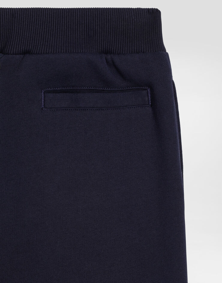 Dolce & Gabbana Jersey trousers with Dolce&Gabbana patch Blue L4JPKTG7PCU