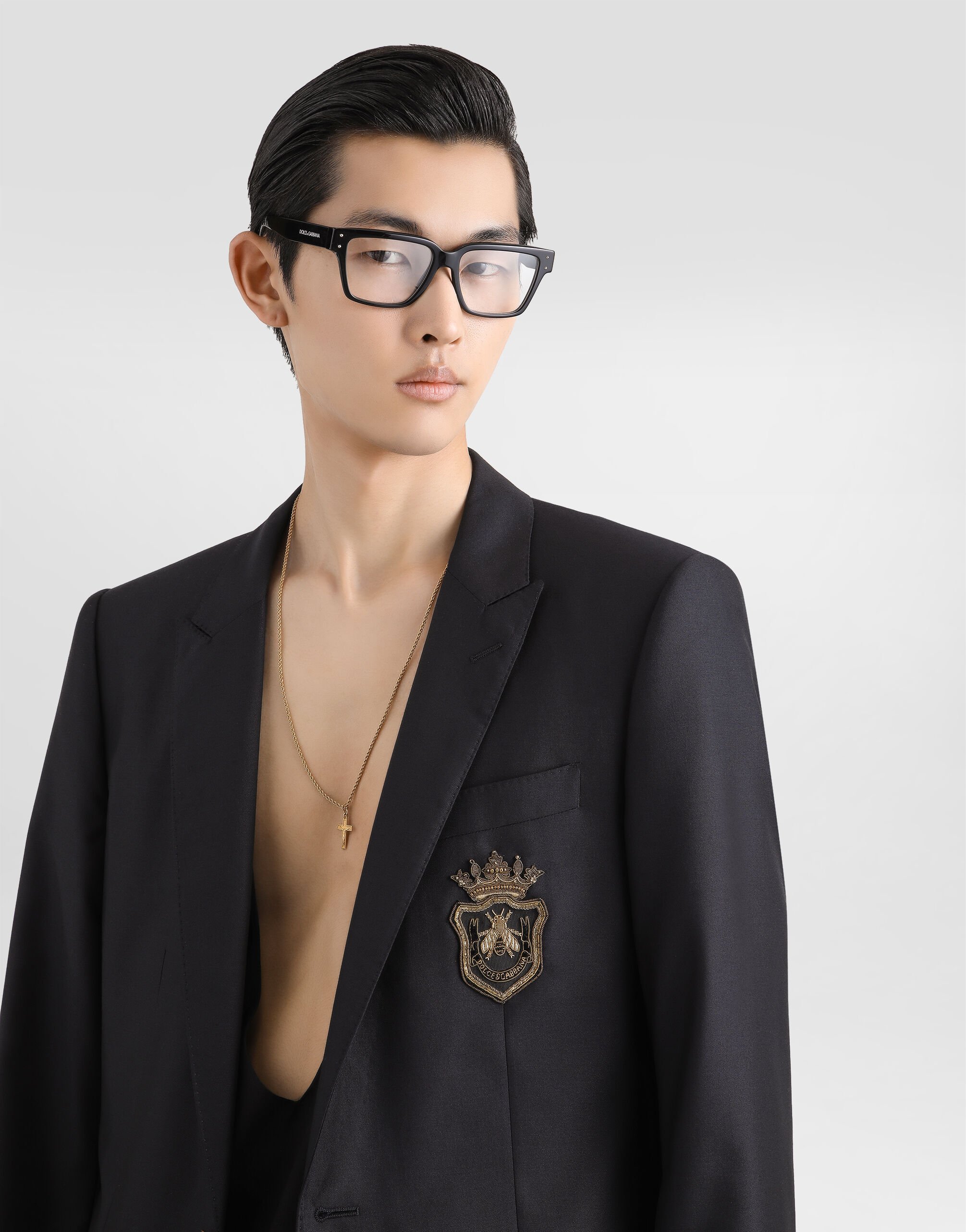 DOLCE & GABBANA ジャケット ブラック GUCCI ネクタイ