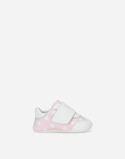 Dolce & Gabbana Nappa leather newborn sneakers with DG-logo print Pink DK0065A1293