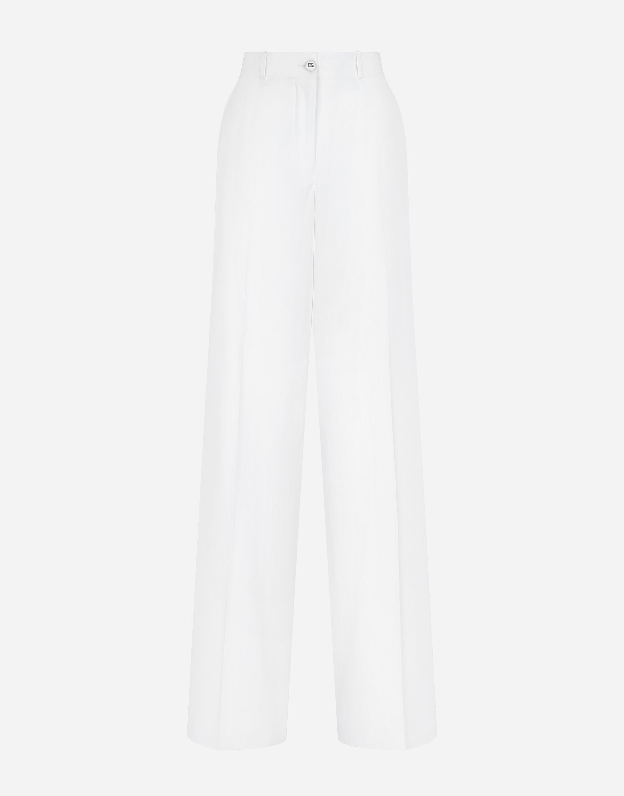 Dolce & Gabbana Расклешенные брюки из хлопкового габардина принт FTC3HTHS5Q0