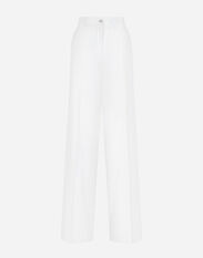 Dolce & Gabbana Pantaloni flare in gabardina di cotone Stampa FTC3HTHS5Q0