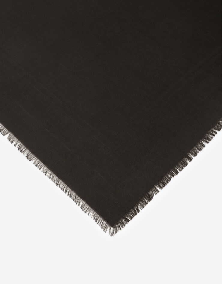 Dolce & Gabbana Wool and silk jacquard square scarf (140 x 140) Black FS209AGDA7S