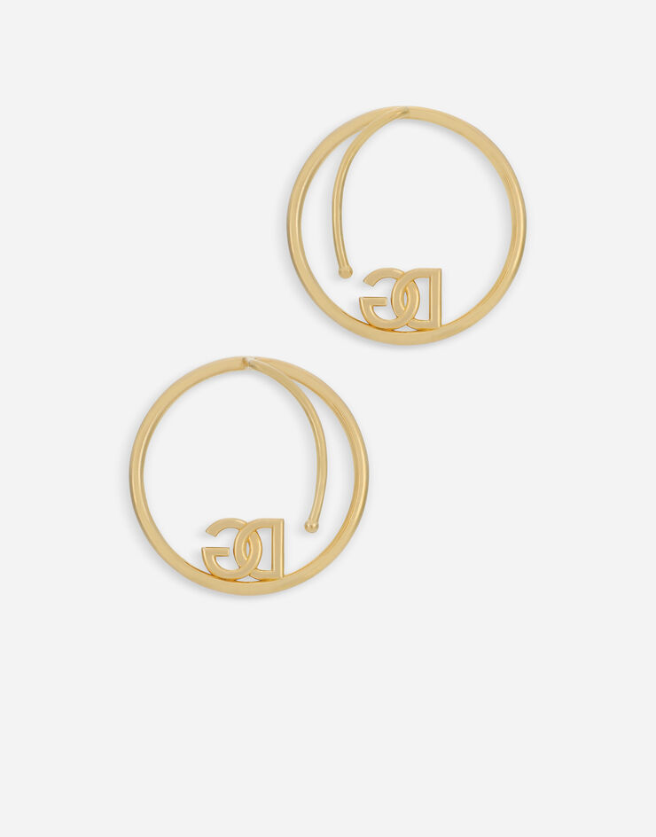 Dolce & Gabbana Hoop earrings with DG logo Gold WEO8L3W1111