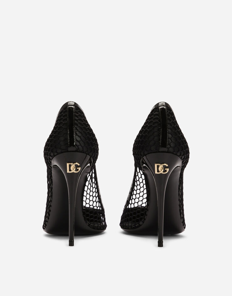 Dolce & Gabbana Zapato de salón de red y charol Negro CD1767AG883