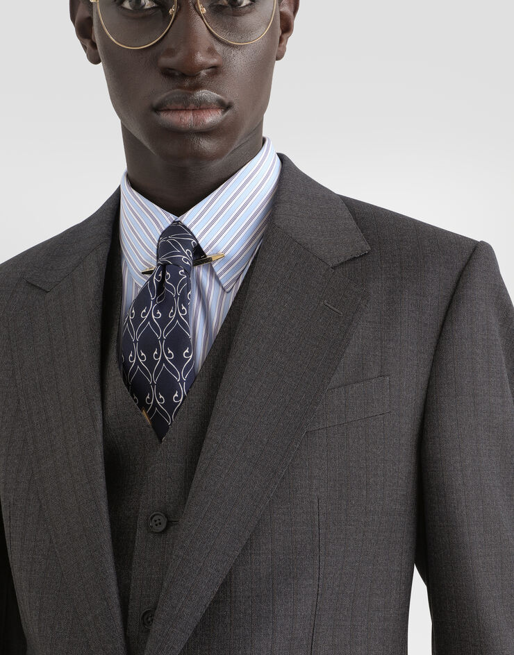 Dolce & Gabbana Sicilia light single-breasted pinstripe wool jacket Dolce & Gabbana Sicilia light single-breasted pinstripe wool jacket Multicolor G2XD0TFR23X