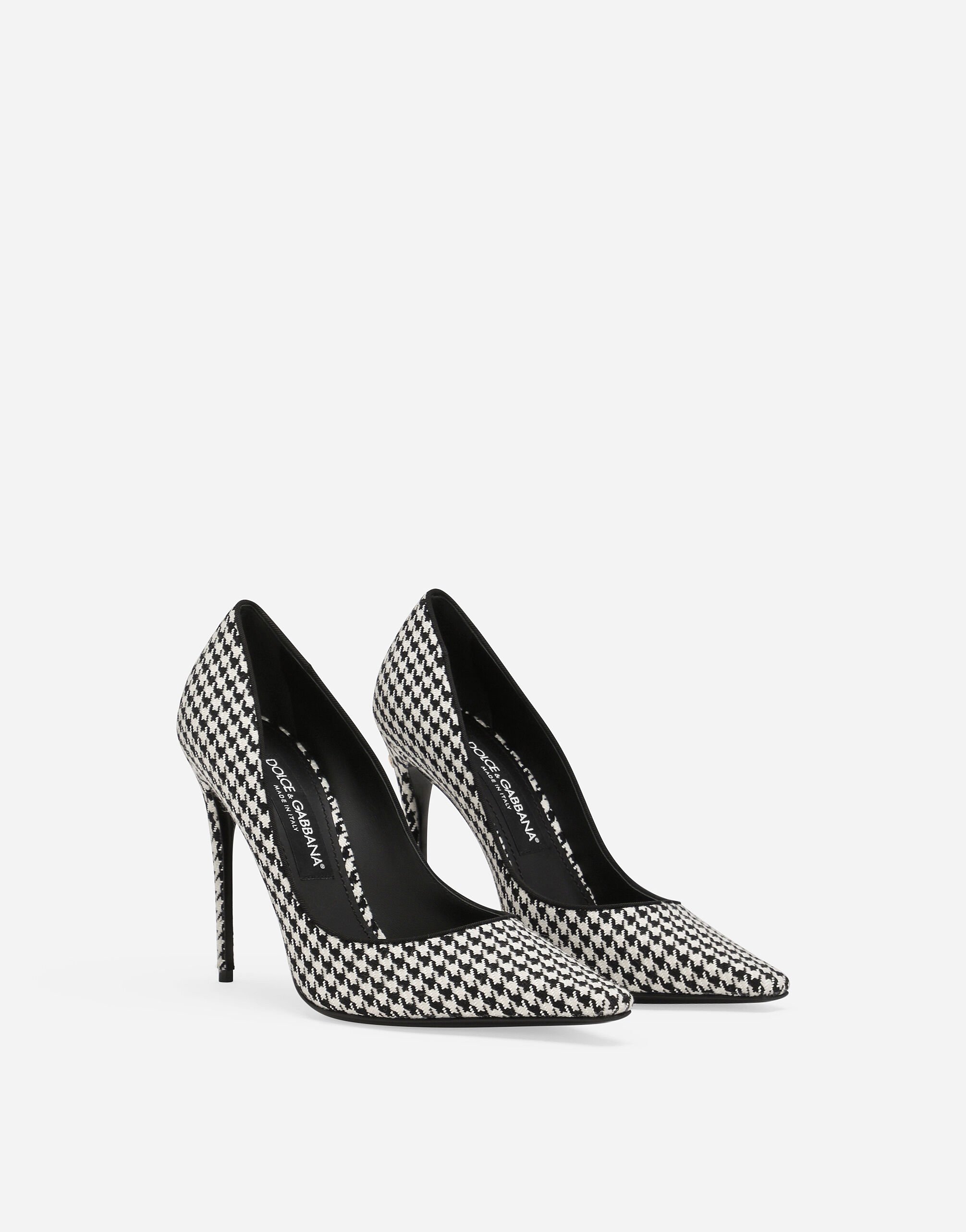 Houndstooth fabric pumps in Multicolor for Women Dolce Gabbana US