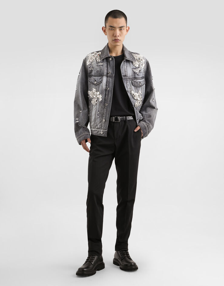 Dolce & Gabbana Cotton denim jacket Multicolor G9BTGZG8NT4
