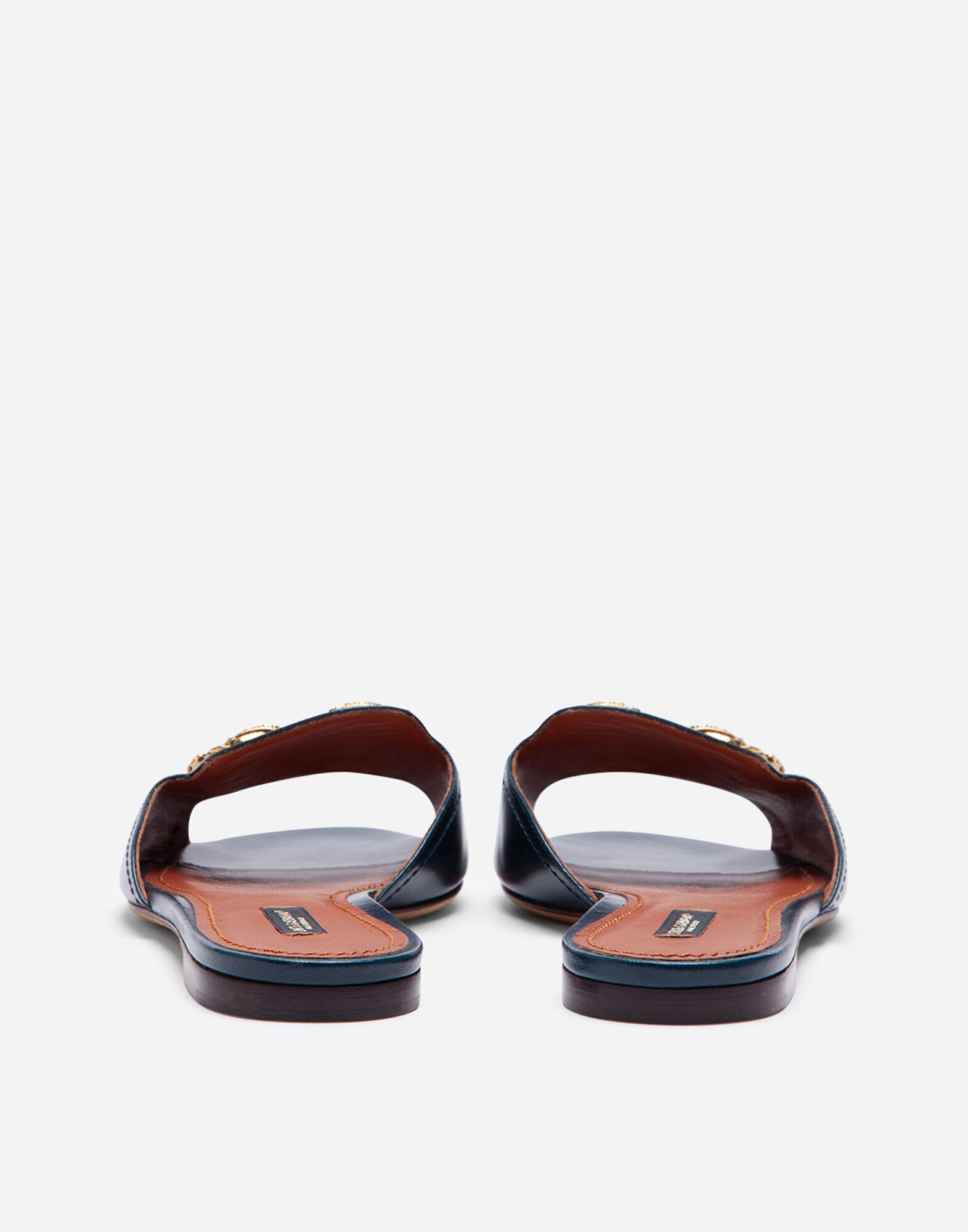 Dolce & Gabbana DGロゴ AMORE レザーサンダル Dolce & Gabbana Size 38 Calfskin Sandals With D&G Amore Logo