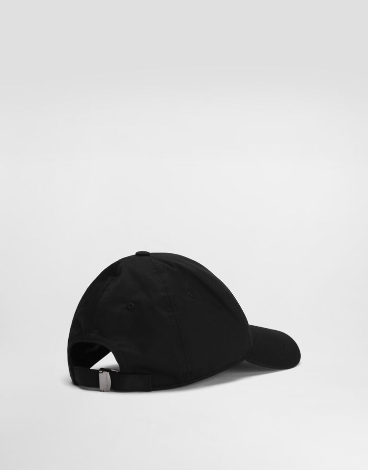 Dolce & Gabbana Cotton baseball cap with branded tag Black GH590AGF421
