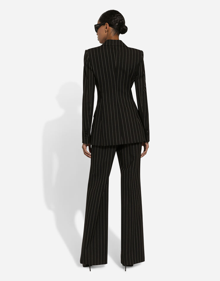 Dolce & Gabbana Double-breasted pinstripe wool Turlington jacket Multicolor F29QFTFR20A