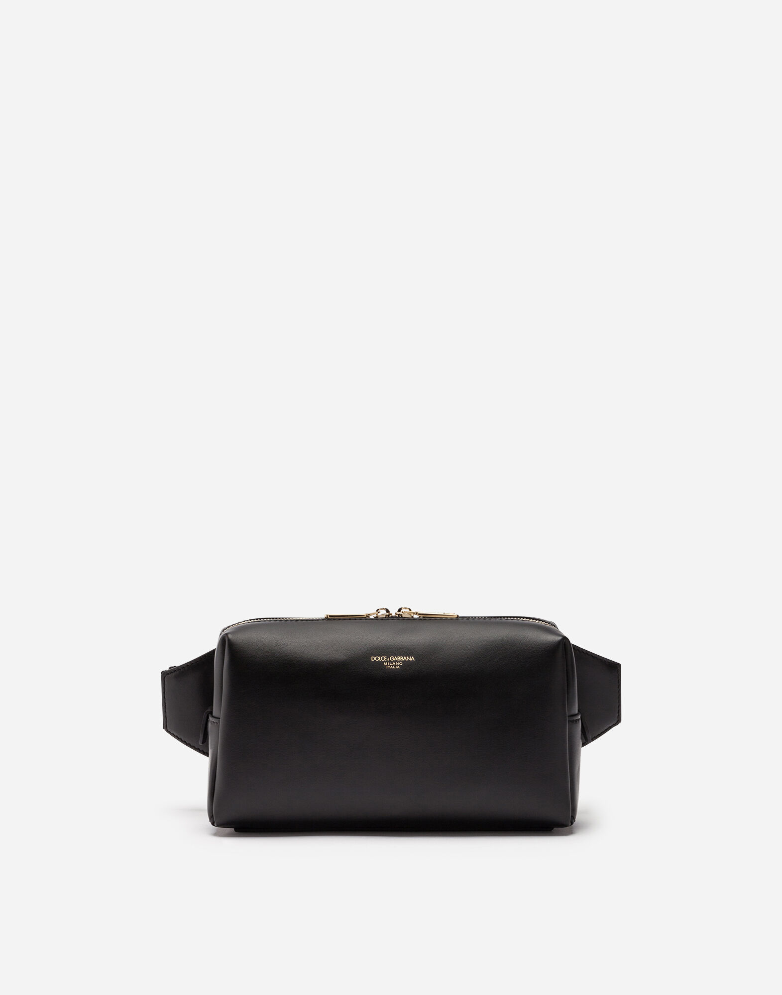 Rinonera Monreale grande de becerro y con el logo grabado a fuego en NEGRO de Hombre Dolce Gabbana