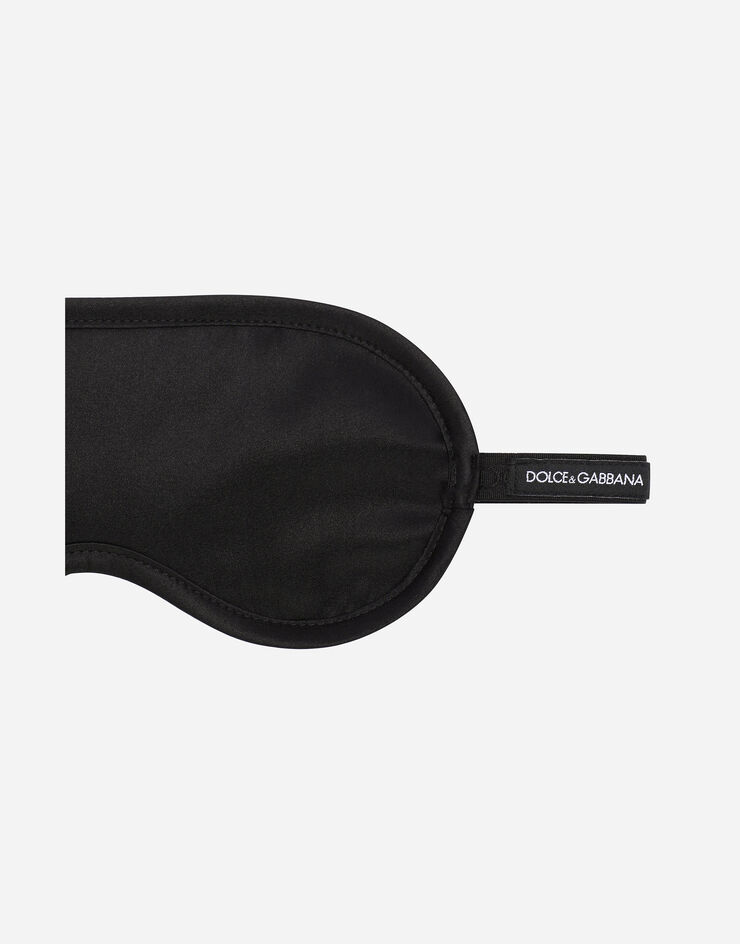 Dolce & Gabbana Short en satin de soie avec masque de sommeil Noir M1A06TFUAD8