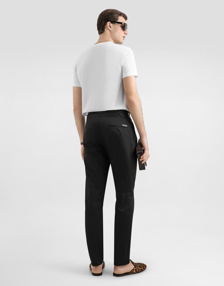 Dolce & Gabbana Cotton gabardine trousers Black GP19ZTFU6YU
