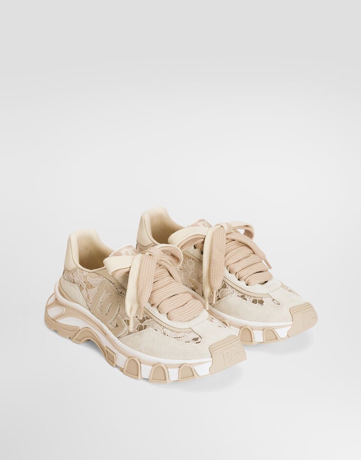 Dolce & Gabbana DG country road sneakers in lace Dolce & Gabbana DG country road sneakers in lace Cream CK2417AX627