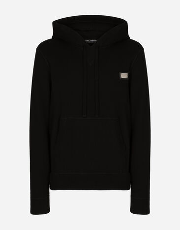Dolce & Gabbana Wool and cashmere hooded sweater Black GXO33TJEMQ3
