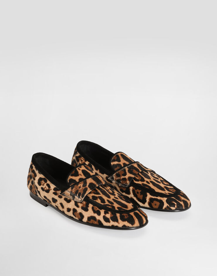 Dolce & Gabbana Slipper de poni con estampado de leopardo Print A50754A0086
