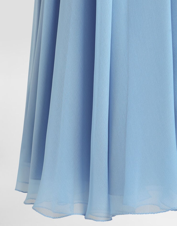 Dolce & Gabbana Chiffon circle skirt Azure F4CPUTFU1UR