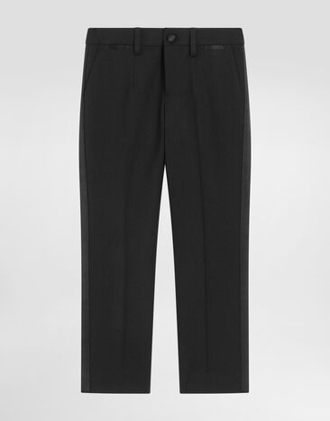Dolce & Gabbana Classic duchesse and wool-blend pants Black L44P64FUBE7