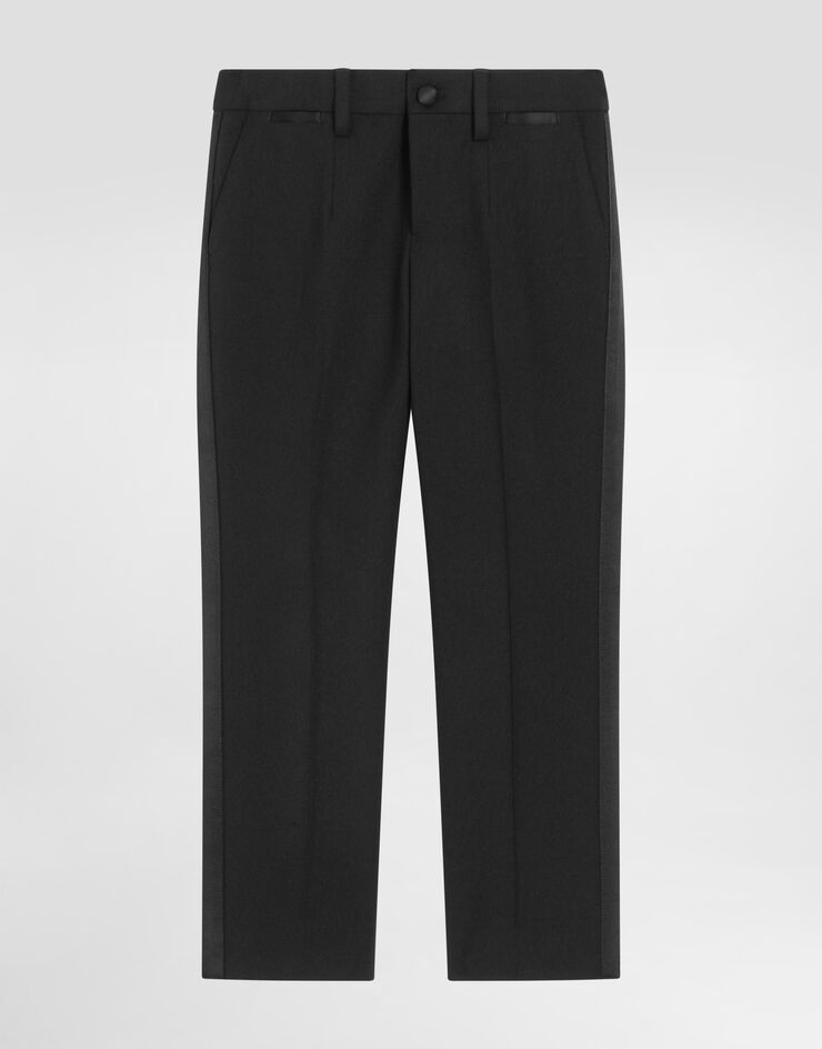 Dolce & Gabbana Classic duchesse and wool-blend pants Black L44P64FUBE7
