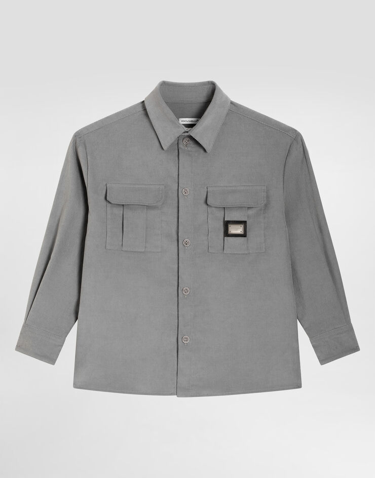 Dolce & Gabbana Corduroy shirt Grey L44S86FUWFI