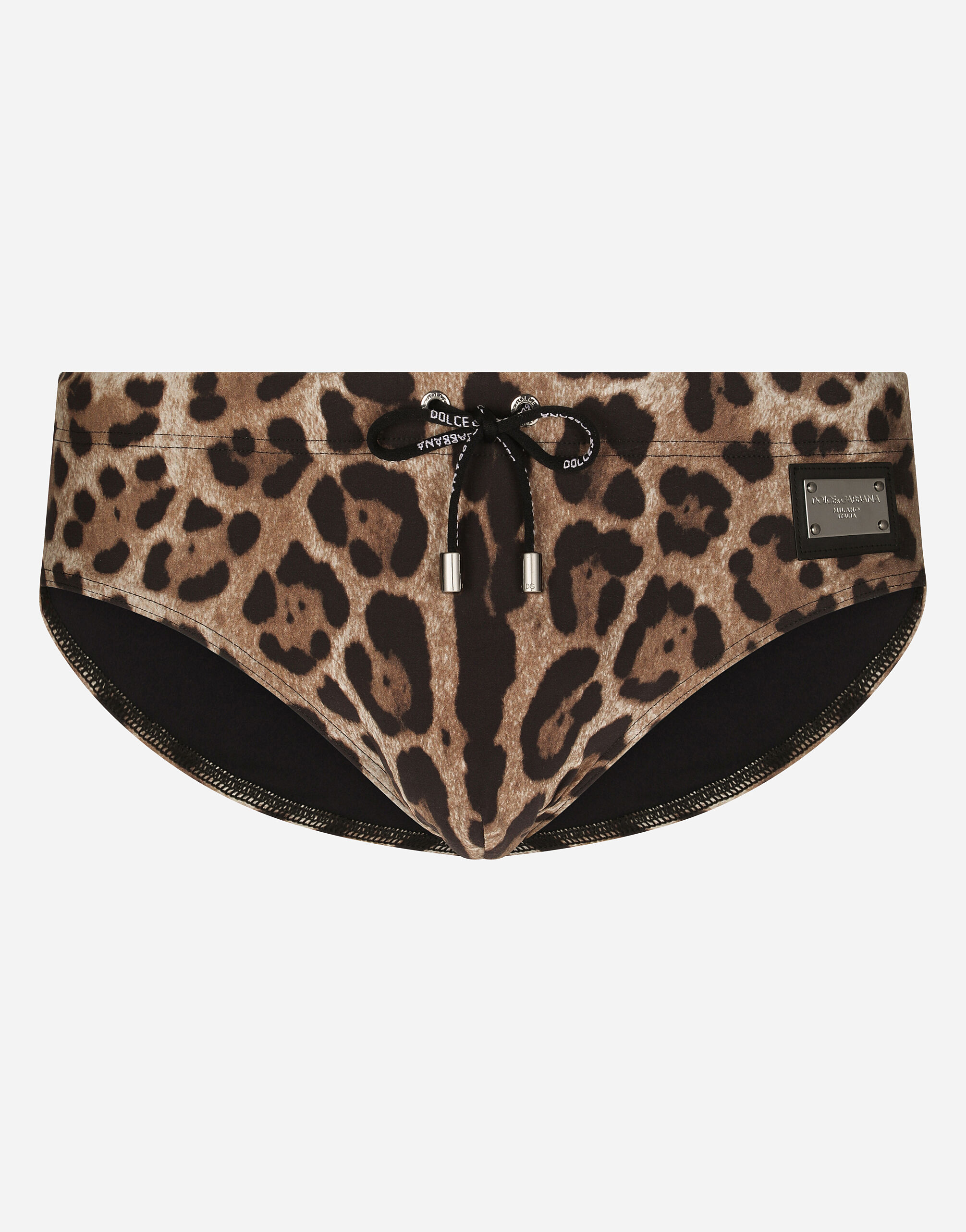 Dolce & Gabbana Leopard-print swim briefs Animal Print GXP80TJAHJN