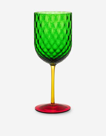 Dolce & Gabbana Bicchiere Vino Rosso in Vetro di Murano Multicolore TCB002TCA34