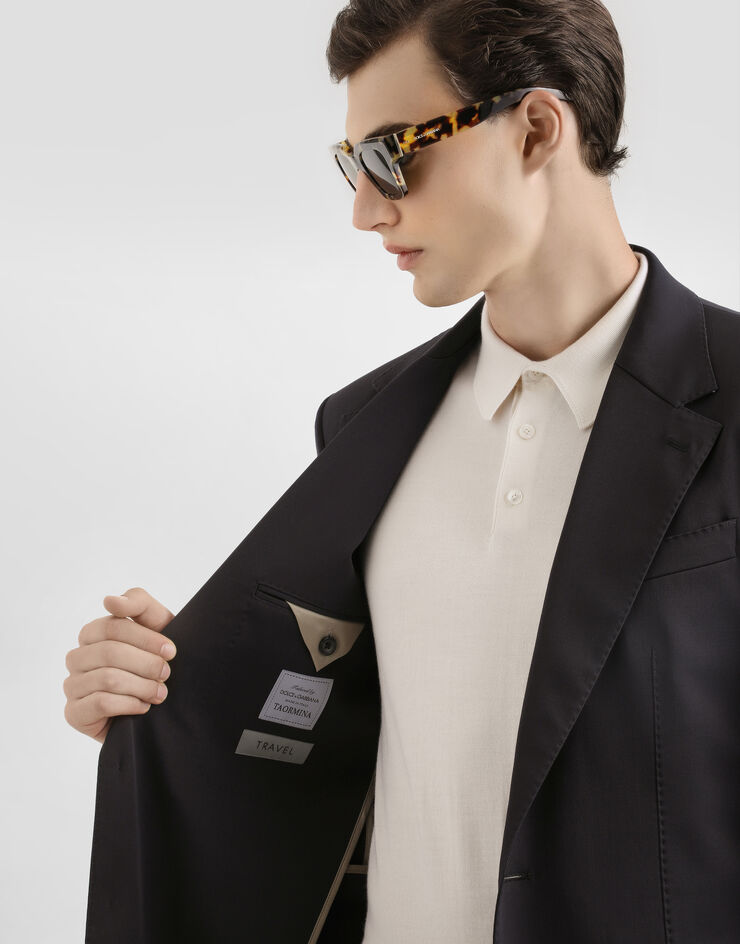 Dolce & Gabbana Single-breasted taormina wool canvas jacket Dolce & Gabbana Single-breasted taormina wool canvas jacket Grey G2WG7TFUBGZ