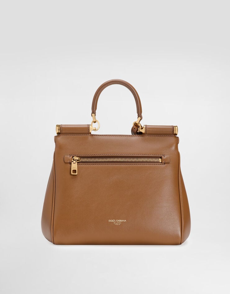 Dolce & Gabbana My Sicily plongé calfskin bag Brown BB7781B7321