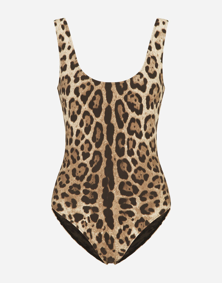 Leopardprint onepiece swimsuit in Multicolor for Dolce&Gabbana®