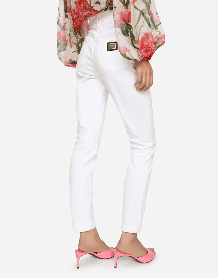 Dolce & Gabbana Jeans Audrey aus weißem Denim Mehrfarbig FTAH6DG8EZ0