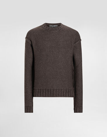 Dolce & Gabbana Wool and cashmere pullover Brown GXXAGTJGMC7