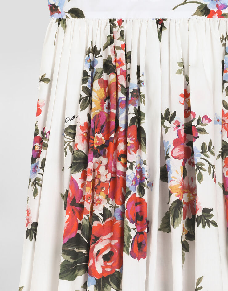 Dolce & Gabbana Flower bouquet-print poplin skirt Dolce & Gabbana Flower bouquet-print poplin skirt Multicolor L55I53HS5UU