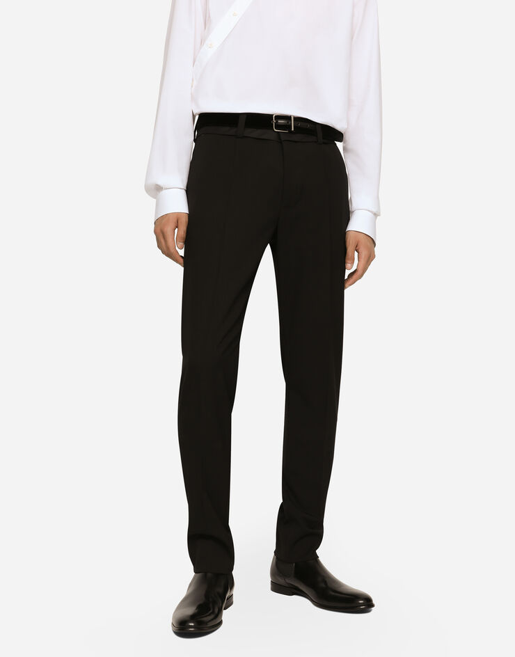 Dolce & Gabbana Stretch wool pants Black GY7BMTFUBE7
