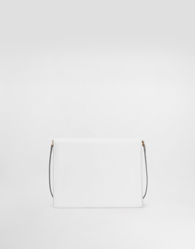 Dolce & Gabbana Borsa DG Logo Bag a tracolla in pelle di vitello Bianco BB7287AW576
