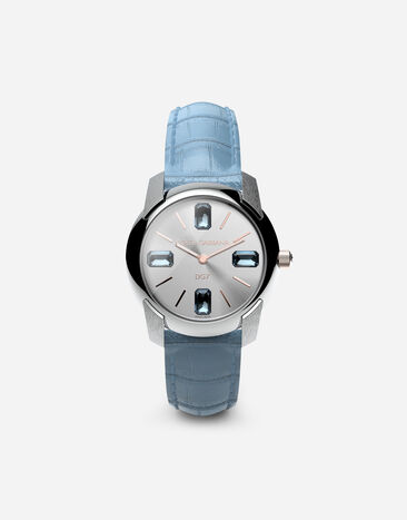 Dolce & Gabbana Watch with alligator strap Light Blue WWFC2GXCKCT