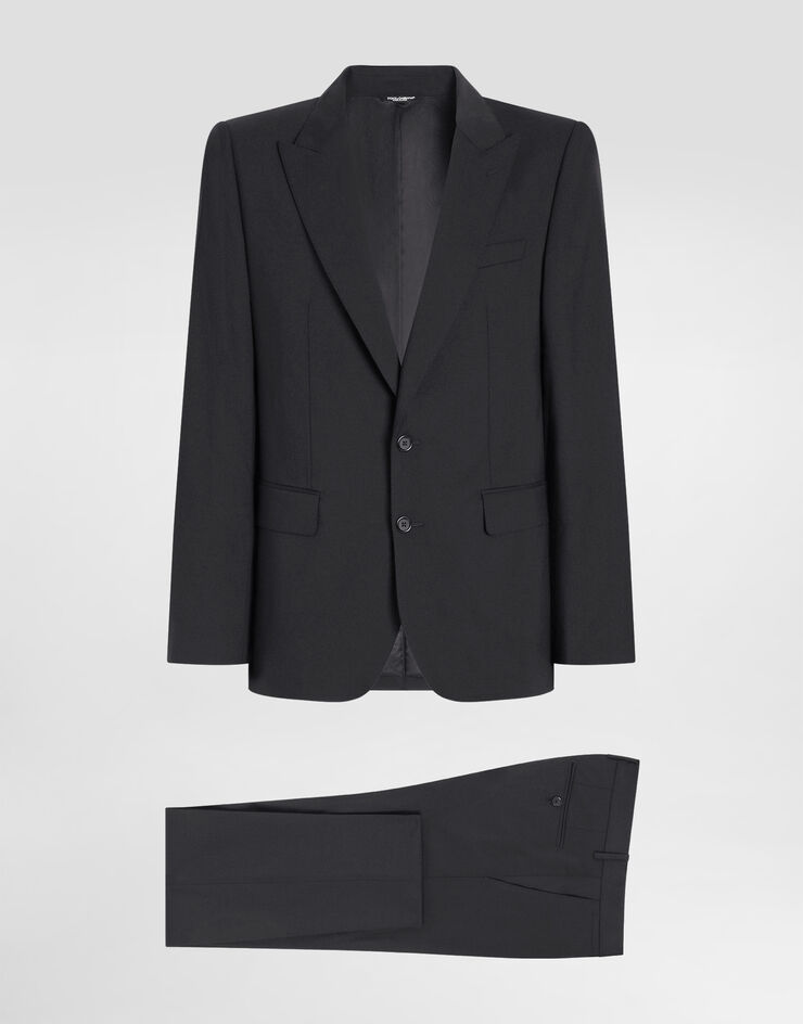 Dolce & Gabbana Stretch wool Sicilia-fit suit Black GKPQMTFUBF2