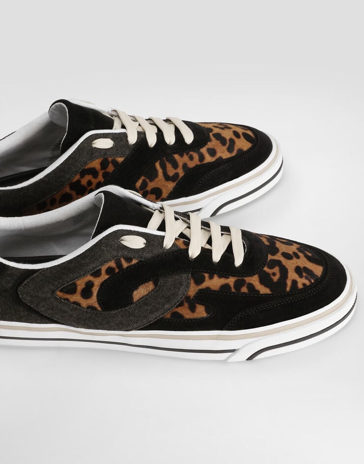 Dolce & Gabbana Leo-print pony DG sailing sneakers Dolce & Gabbana Leo-print pony DG sailing sneakers Print CS2385AY815