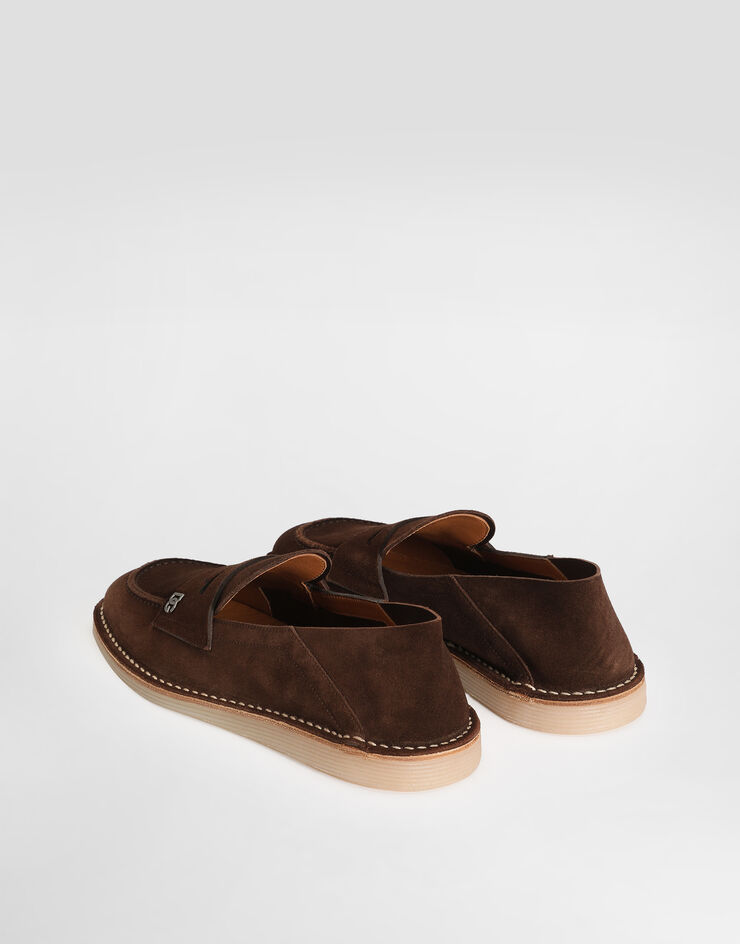 Dolce & Gabbana Reversed calfskin slipper Brown A50739AS707