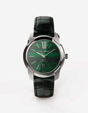Dolce & Gabbana Steel and malachite watch Black WWFE1SWW059