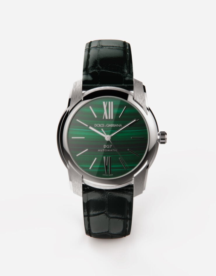Dolce & Gabbana Steel and malachite watch Green WWFE1SWW062