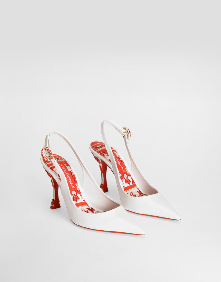 Dolce & Gabbana Patent leather slingback White CG1051A0727