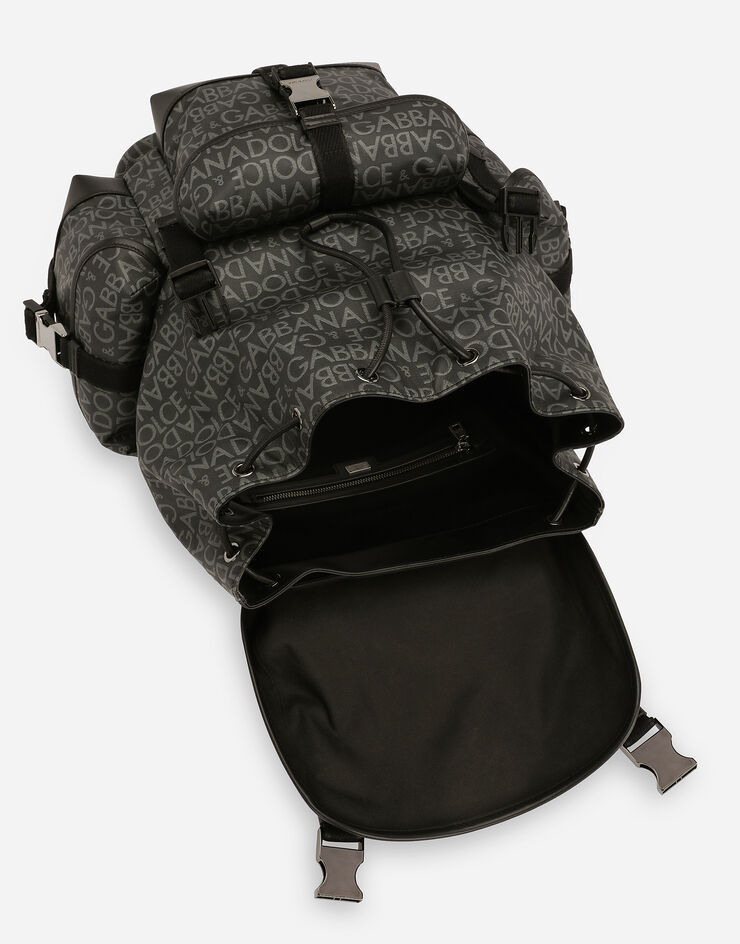 Dolce&Gabbana Coated jacquard backpack Multicolor BM2228AJ705