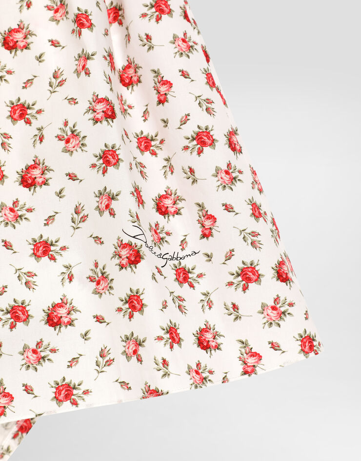 Dolce & Gabbana Vestido en popelina con estampado de pequeñas rosas Dolce & Gabbana Vestido en popelina con estampado de pequeñas rosas Multicolor L24DQ4HS5UB