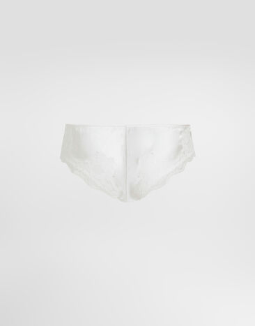 Dolce & Gabbana ショーツ サテン レース ホワイト O2A02TFUAD8