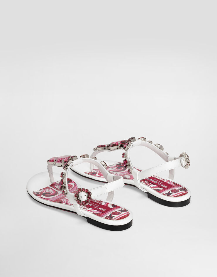 GC 25 Horsebit Thong Sandals Gray Canvas Leather 293854