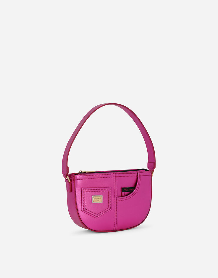 Dolce&Gabbana Сумка на плечо из ламинированной кожи наппа фуксия EB0242AJ133