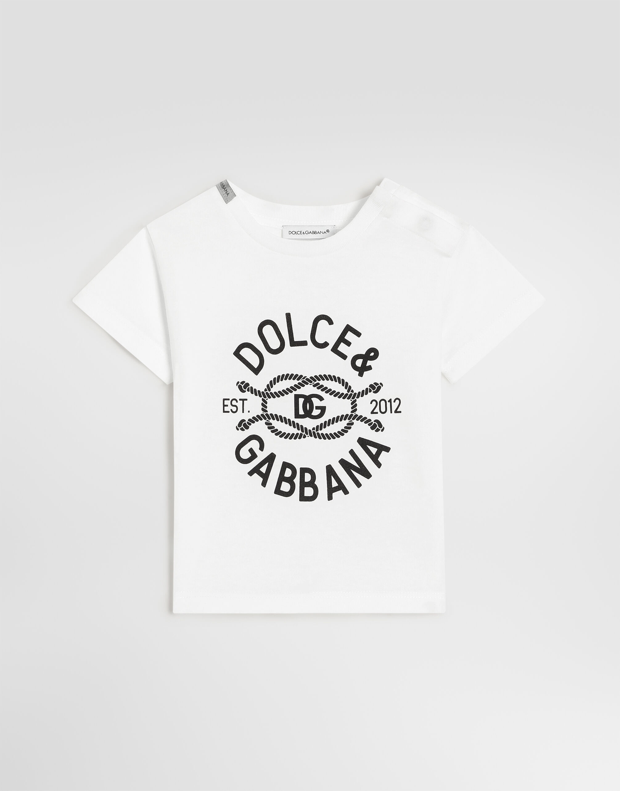Jersey t-shirt with logo in White for Boys | Dolce&Gabbana® US